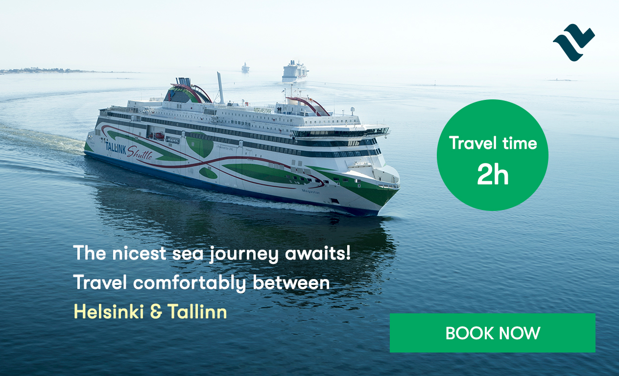The nicest sea journey awaits. Travel comfortably between Helsinki and Tallinn in 2 hours.
